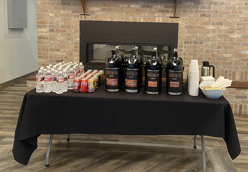 Coffee and beverage catering options