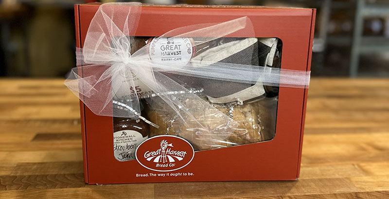 Celebration Gift with breads, cookies, and caramel corn